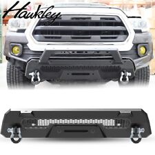Stubby Front Bumper Body W2d-rings Shackles For 2016-2023 Toyota Tacoma Steel