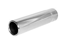 Brand New Polished Stainless Round Rolled Pencil Exhaust Tip 1 34 In 2 Out
