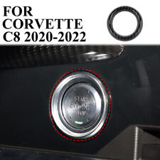 Carbon Fiber Push To Start Button Cover Trim For Corvette C8 Outer Ring