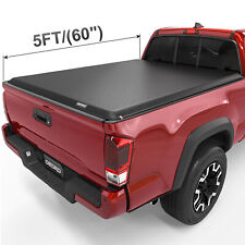 Oedro 5ft Roll Up Tonneau Cover For 2005-2015 Toyota Tacoma Truck Bed W Lamp
