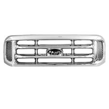 Grille Plastic All Chrome Replacement Style Fits 1999-2004 Ford F-250 Super Duty