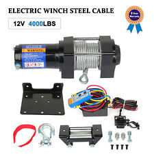 Electric Winch 4000lbs Towing Truck 4.8mm15m Steel Rope Off Road New