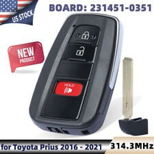 Hyq14fbc New Smart Prox Remote Key For 2016 - 2021 Toyota Prius Fob 231451-0351
