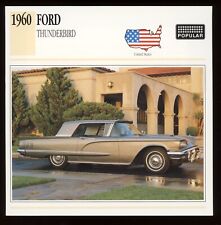 1960 Ford Thunderbird Classic Cars Card
