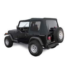 Jeep Soft Top For 88-95 Wrangler Yj Wtinted Windows In Black Sailcloth