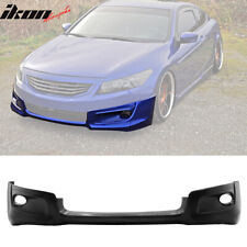 Fits 08-12 Honda Accord Coupe Hfp Style Front Bumper Lip Spoiler Unpainted Pu