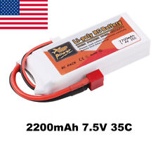 7.4v 2200mah 2s Zop Power Lipo Battery 35c Deans T Plug For Rc Cars Helicopter
