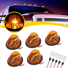 5x For 1973-1987 Chevygmc Pickup Trucks Roof Top Cab Lights Amber Marker Lights