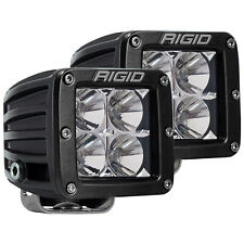 Rigid 202113 D-series Pro Flood White Square Led Lights Pair Kit Black Aluminum