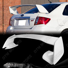 For 08-14 Subaru Impreza Wrx Sti Style Painted White Abs Rear Trunk Spoiler Wing