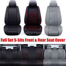 Fits Honda Leather 5 Seat Covers Full Set Front Rear Protector Cushion
