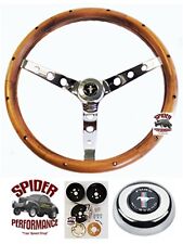 1965-1969 Mustang Steering Wheel Pony 15 Classic Walnut Wood