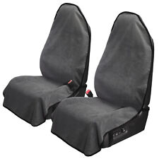 2pcs Waterproof Towel Front Seat Covers Non-slip Bucket Seat Protector