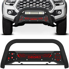 Black Bull Bar Push Front Bumper Grille Guard For 2016-2023 Toyota Tacoma
