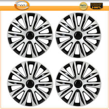 Set Of 4 X 16 Inch Wheel Hub Caps Black Silver Wheel Cover Wheel Trim Kit