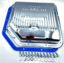 Chrome Chevy Shallow Th350 Transmission Pan Kit With Silicone Reinforced Gasket