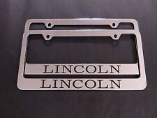 2 Lincoln Stainless Steel Chrome License Plate Frame