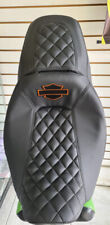 Harley-davidson 11-2020 Streetroad Glide Seat Cover Orange Logo Black Stitch