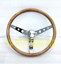 Grant 201 Classic Waltnut  Stainless Steel 15 Inch Wood Steering Wheel 967-0
