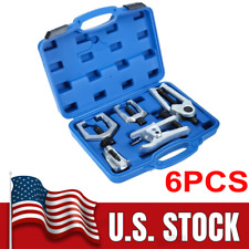 6pcs Front End Service Tool Kit Set Ball Joint Tie Rod Pitman Arm Puller Remover