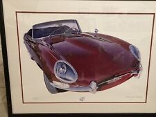 Jaguar E Type 1967 Signed Lithograph By Harold James Cleworth