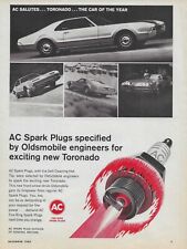 1966 Oldsmobile Toronado Ad Ac Delco Spark Plugs Vintage Magazine Advertisement