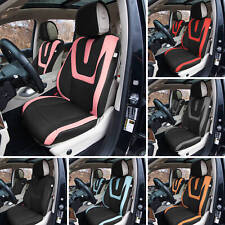 Universal Deluxe Faux Leather Car Seat Covers With Modern Pattern Front Set