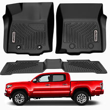 Oedro Custom Floor Mats Liners For 2016-2017 Toyota Tacoma Double Cab Tpe Rubber
