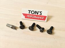 Black Toyota Security Anti Theft Auto License Plate Screws Stainless Bolt Snake