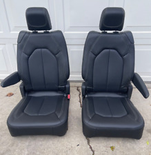 Bucket Seats Black Leather Pacifica Oem Vanagon Safari Van Samurai Susuki-pair