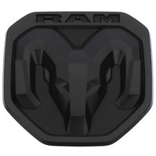 Oem Mopar Tailgate Dodge Rams Head Emblem Badge Matte Black 19-23 Ram 1500 Dt