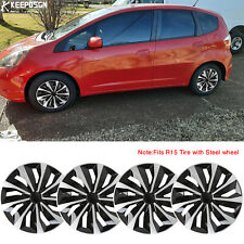 For Honda Fit Jazz 15 Set Of 4 Hubcaps Wheel Covers Fit R15 Tire Steel Wheel