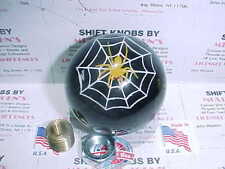 Yellow Spider 2 In White Web Custom Shift Knob Black Knob
