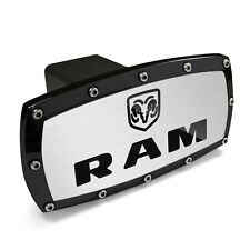 Dodge Ram Black Trim Brush Billet Aluminum 2 Tow Hitch Cover