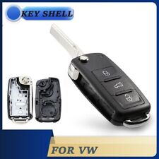 Folding Remote Flip Key Case Shell Fob For Volkswagen Vw Beetle Caddy Eos Golf
