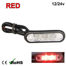 50 X Red Hella Style Led Flush Fit Kelsa Bar Marker Lamp Light 12v 24v