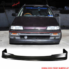 For 88-91 Honda Civic Zenki Style Front Bumper Lip Spoiler Splitter Unpainted Pu