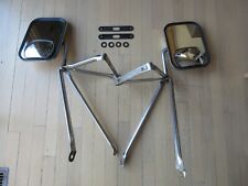 Vintage 1980 To 1996 Ford Script West Coast Stainless Towing Mirrors Set L R