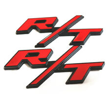 2x Oem For Rt Emblems Side Fender Rt Nameplate Black Red Badge New Stickers