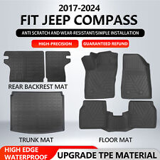 For 2017-2024 Jeep Compass Floor Mats Backrest Mats Trunk Mats Cargo Liners