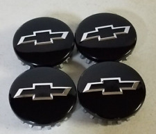 4pcs Chevy Style Gloss Black Center Capschromeblack Bowtie Silverado 2014-2024