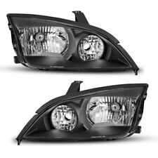 For 2005-2007 Ford Focus Headlights Headlamps Black Housing Pair Left Right
