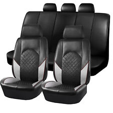 For Toyota Rav4 Front Rear Car Seat Covers 5-seats Protector Pu Leather Full Set