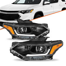 For 2018-2021 Chevy Traverse Black Hidxenon Projector Headlights W Led Drl