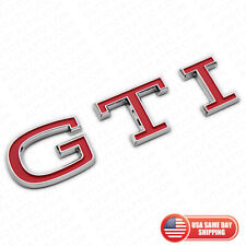 2022 Vw Golf 8 Mk8 Gti Rear Trunk Lid Emblem Nameplate Badge Chrome Red