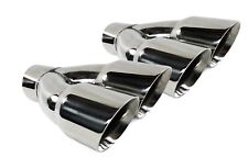2.5 Universal Exhaust Tip 3.5 Dual Outlet 9.5 Long Stainless Steel Qty2