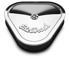 Edelbrock Pro Flo Series Triangle Chrome Air Cleaner 14x13x3 Re-usable Filter