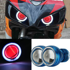 2x Motorcycle For Honda Cbr 600 1000 Rr Led Headlight Angel Eye Demon Projector
