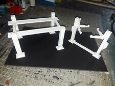 124 125 Scale White 4 Post 2 Post Model Car Lifts Combo For Garage Diorama