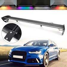Black Universal Hatch Aluminum Rear Trunk Wing Racing Spoiler With Led Light Us